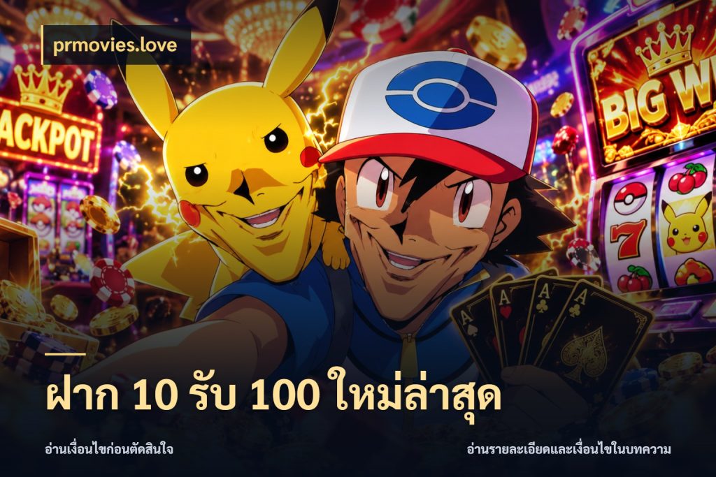 ฝาก 10 รับ 100 ใหม่ล่าสุด prmovies.love สีสันของโปรฝากและยอดรับ