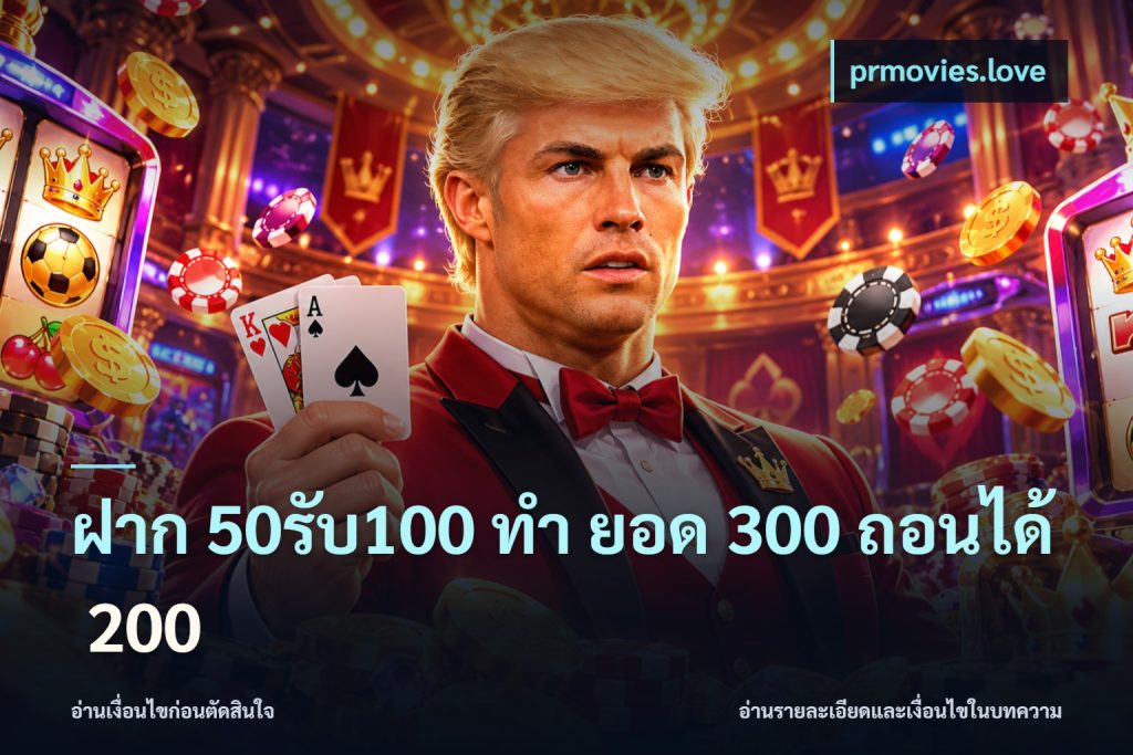 ฝาก 50รับ100 ทํา ยอด 300 ถอนได้ 200