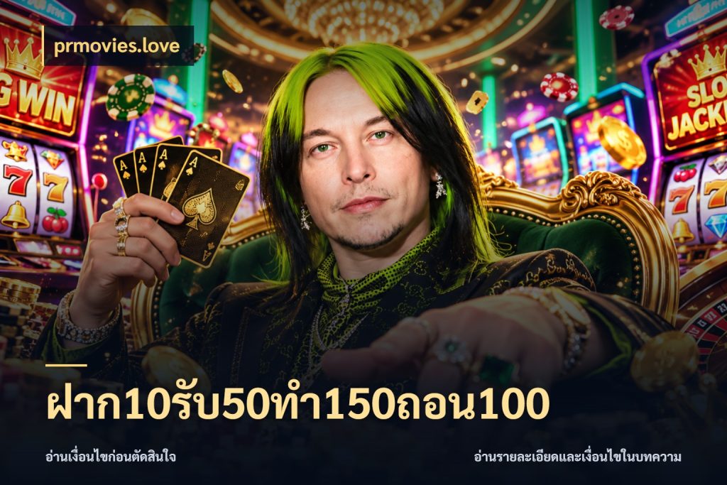 ฝาก10รับ50ทํา150ถอน100 สีสันของโปรฝากและยอดรับ ในมุม prmovies.love