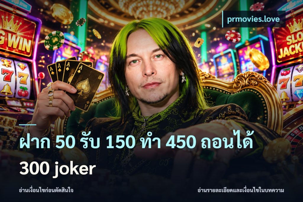 ฝาก 50 รับ 150 ทํา 450 ถอนได้ 300 joker