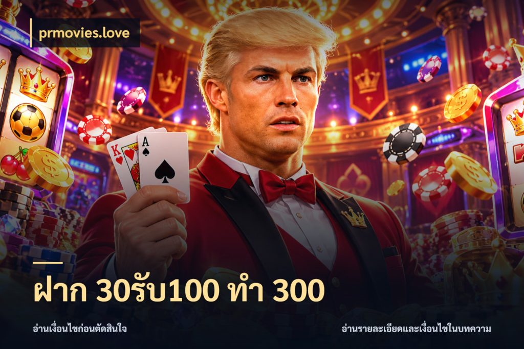 ฝาก 30รับ100 ทำ 300 ยอดฝากและยอดรับในมุมของคนชอบลุ้น สไตล์ prmovies.love