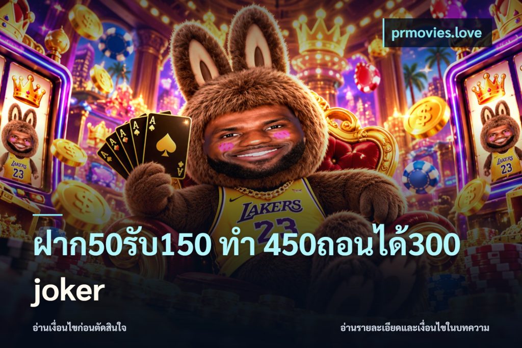 ฝาก50รับ150 ทํา 450ถอนได้300 joker