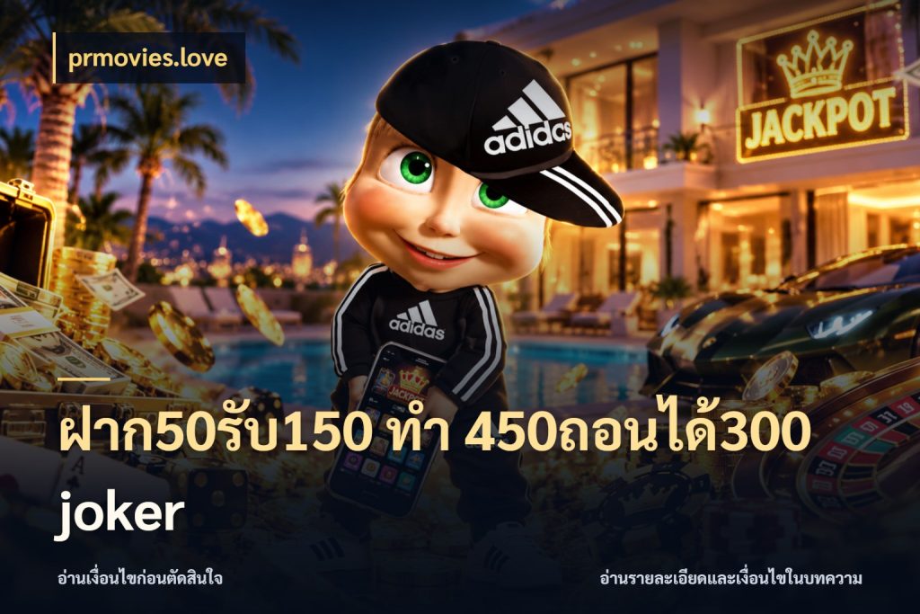 ฝาก50รับ150 ทํา 450ถอนได้300 joker prmovies.love จุดเด่นของเครดิตที่คนชอบเกมอยากรู้