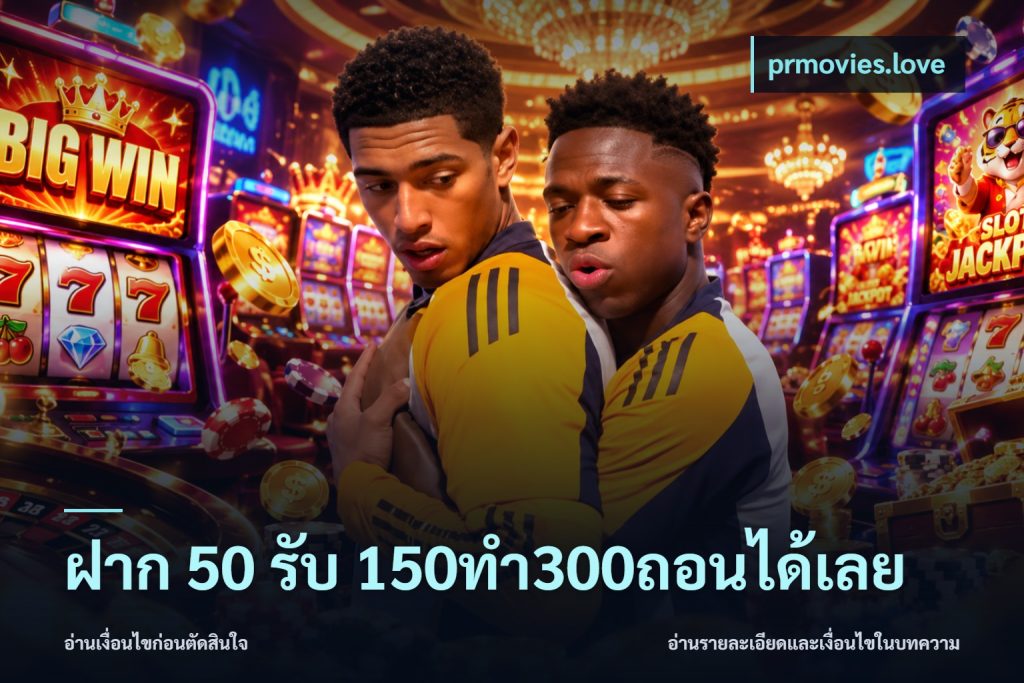 ฝาก 50 รับ 150ทำ300ถอนได้เลย