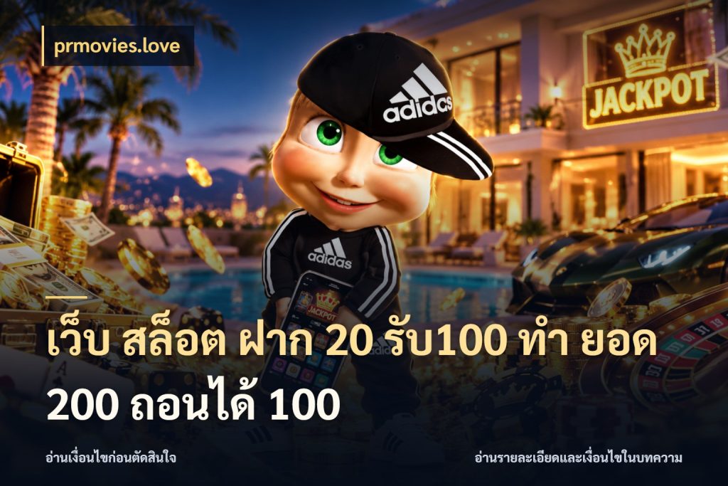เว็บ สล็อต ฝาก 20 รับ100 ทํา ยอด 200 ถอนได้ 100 จับประเด็นยอดรับก่อนเลือกความสนุก ในมุม prmovies.love