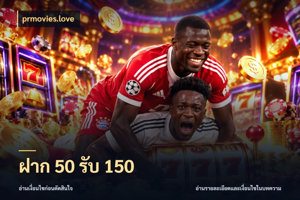ฝาก 50 รับ 150 เปิดมุมโปรให้เข้ากับเกมแนวโปรด ในมุม prmovies.love
