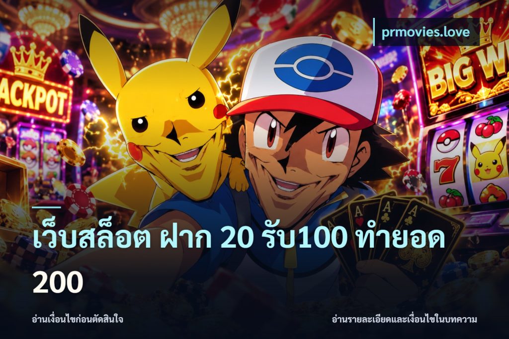 เว็บสล็อต ฝาก 20 รับ100 ทำยอด 200