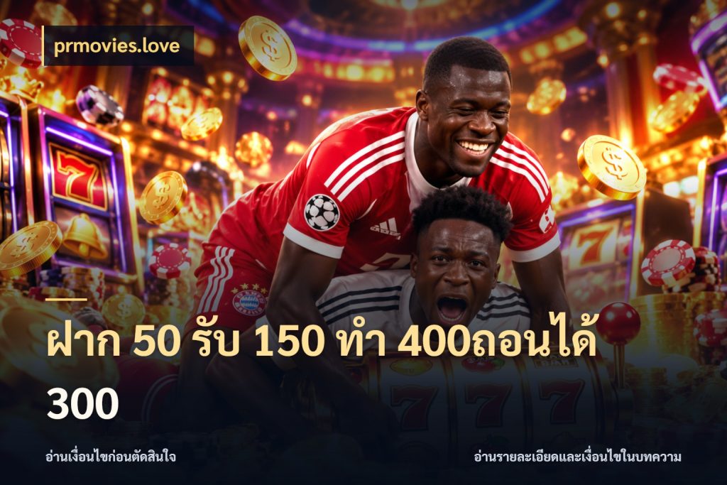 ฝาก 50 รับ 150 ทํา 400ถอนได้ 300 ยอดฝากและยอดรับในมุมของคนชอบลุ้น สไตล์ prmovies.love