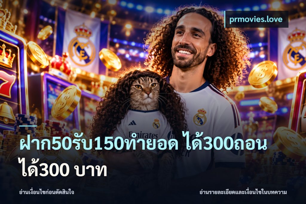 ฝาก50รับ150ทํายอด ได้300ถอนได้300 บาท