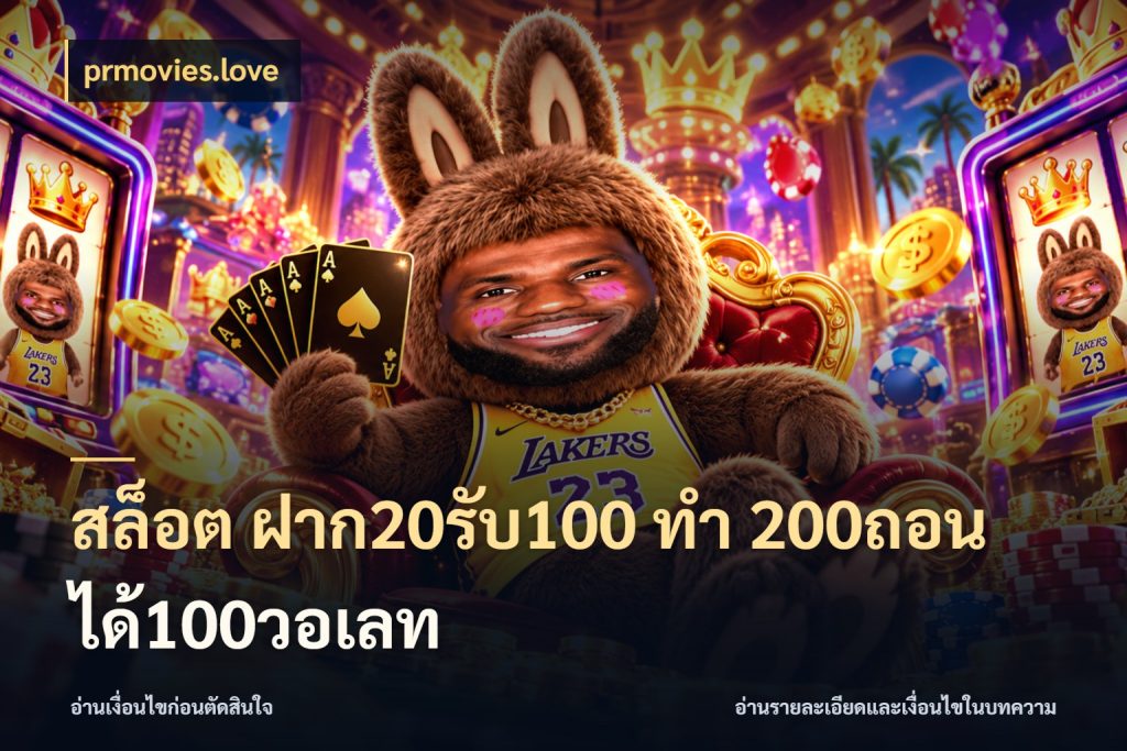 สล็อต ฝาก20รับ100 ทํา 200ถอนได้100วอเลท โปรยอดรับที่สายเกมสนใจ กับ prmovies.love