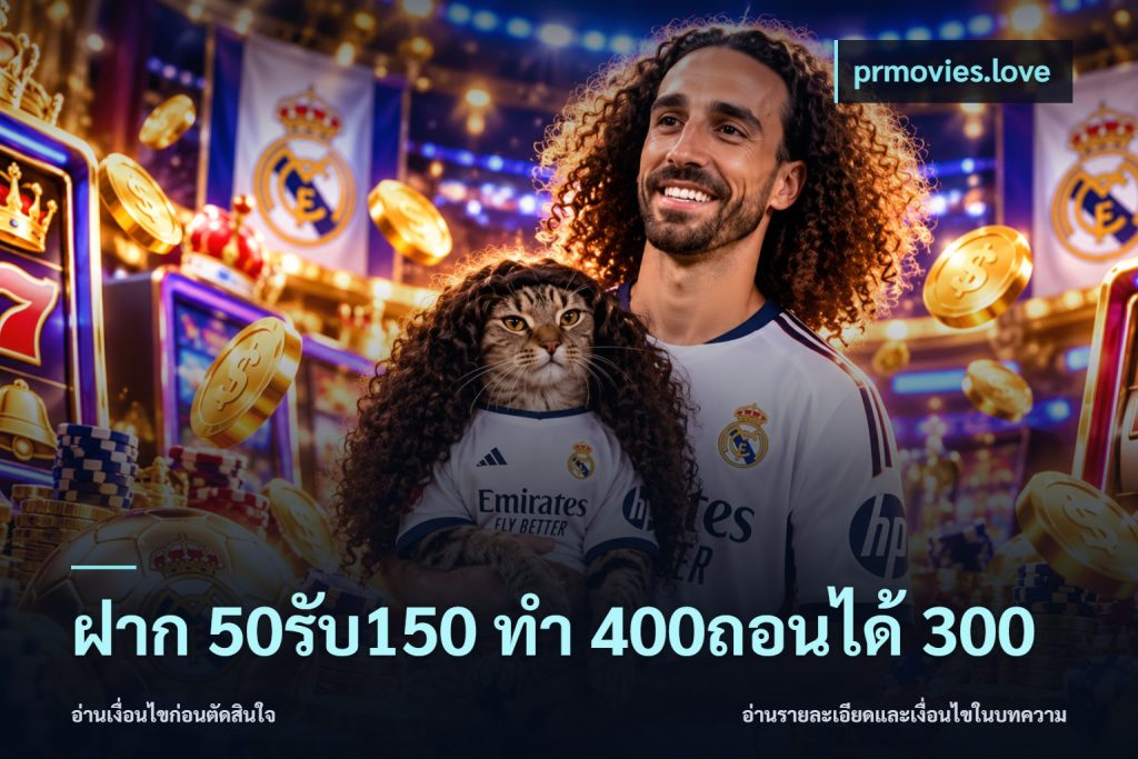 ฝาก 50รับ150 ทํา 400ถอนได้ 300
