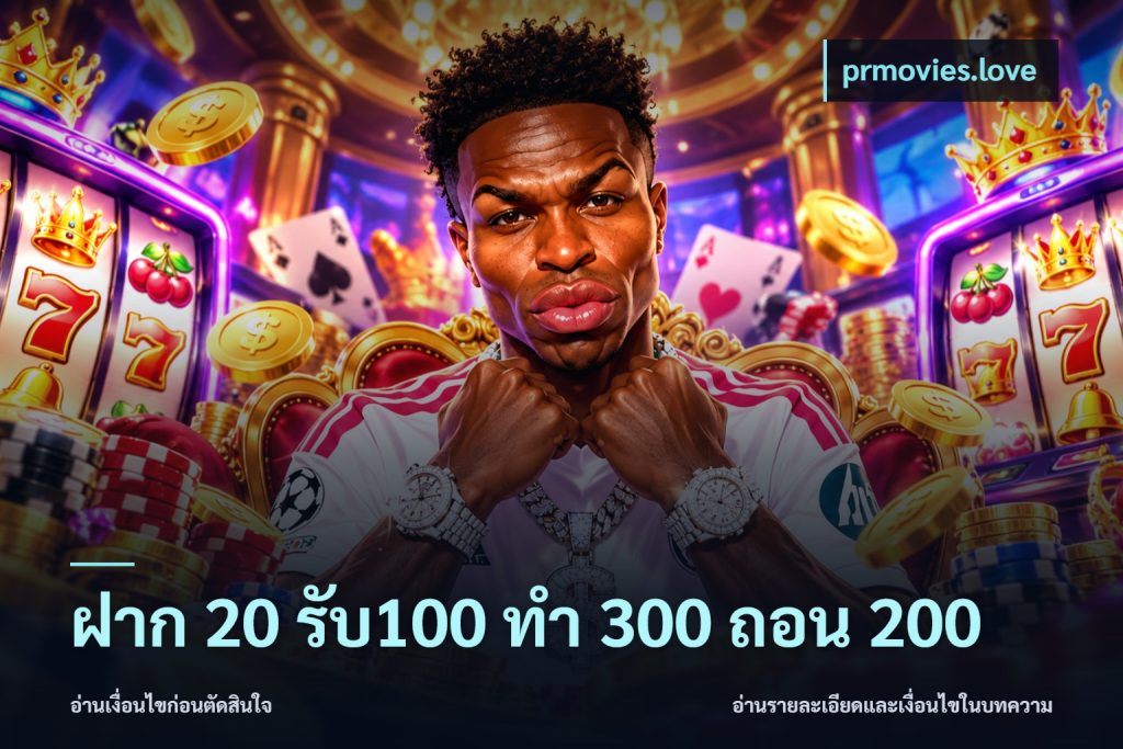 ฝาก 20 รับ100 ทํา 300 ถอน 200