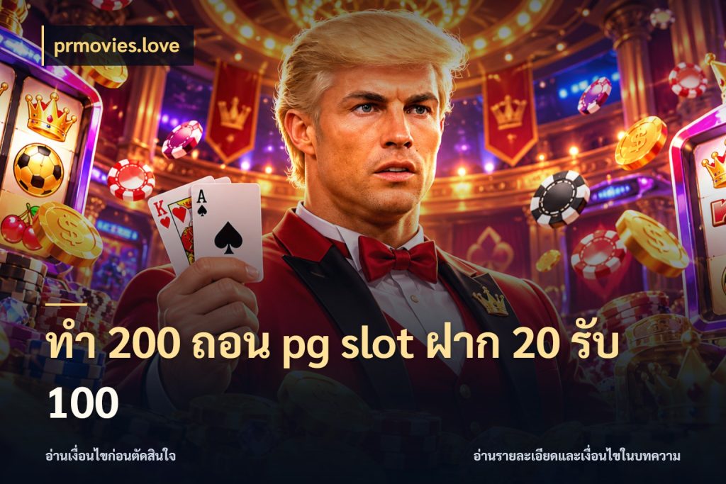 ทํา 200 ถอน pg slot ฝาก 20 รับ 100 จับประเด็นยอดรับก่อนเลือกความสนุก ในมุม prmovies.love