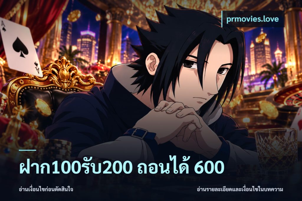 ฝาก100รับ200 ถอนได้ 600