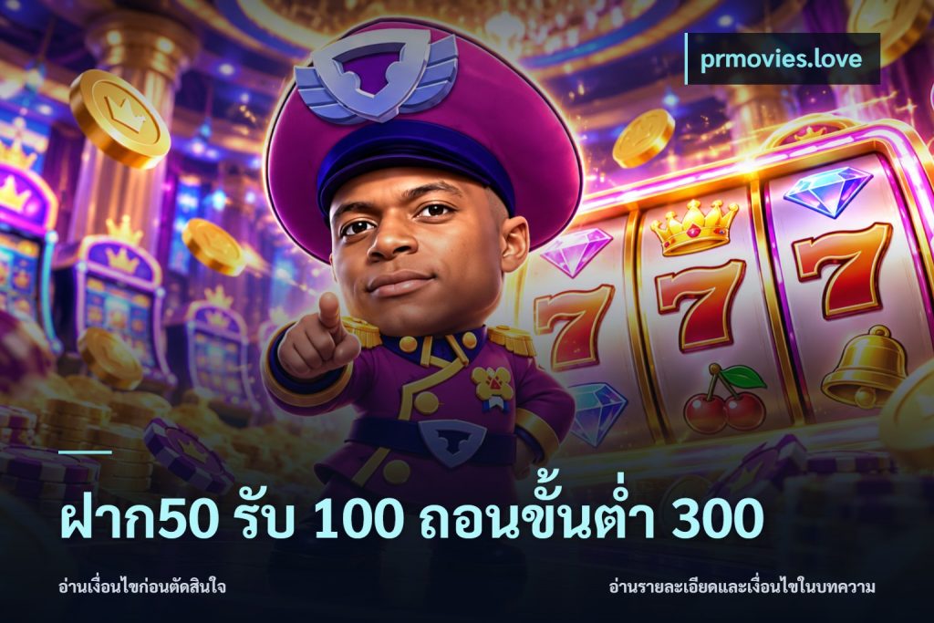 ฝาก50 รับ 100 ถอนขั้นต่ํา 300