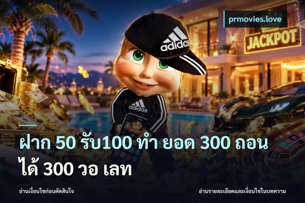ฝาก 50 รับ100 ทํา ยอด 300 ถอนได้ 300 วอ เลท