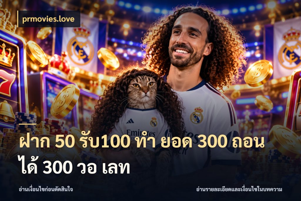 ฝาก 50 รับ100 ทํา ยอด 300 ถอนได้ 300 วอ เลท โปรยอดรับที่สายเกมสนใจ สไตล์ prmovies.love