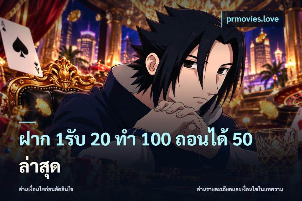 ฝาก 1รับ 20 ทำ 100 ถอนได้ 50 ล่าสุด