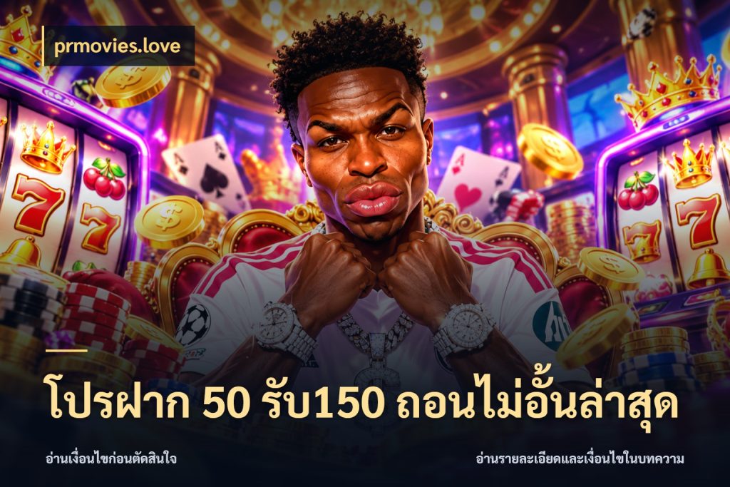 โปรฝาก 50 รับ150 ถอนไม่อั้นล่าสุด สีสันของโปรฝากและยอดรับ กับ prmovies.love