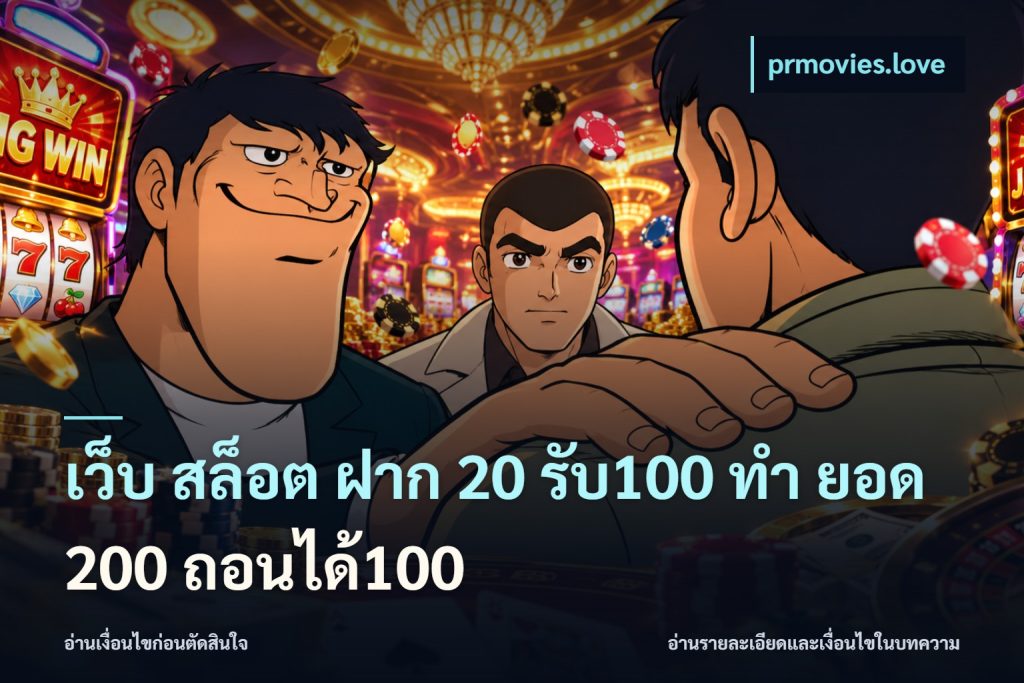 เว็บ สล็อต ฝาก 20 รับ100 ทํา ยอด 200 ถอนได้100
