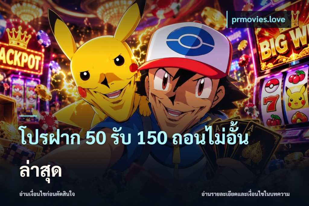 โปรฝาก 50 รับ 150 ถอนไม่อั้น ล่าสุด