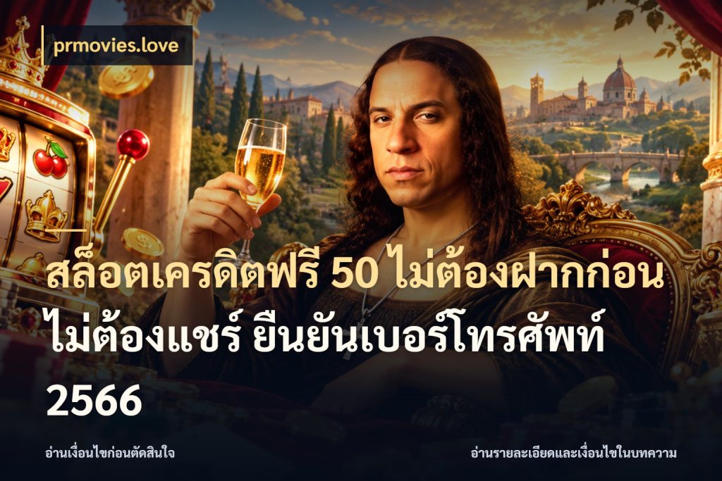 สล็อตเครดิตฟรี 50 ไม่ต้องฝากก่อน ไม่ต้องแชร์ ยืนยันเบอร์โทรศัพท์ 2566 เลือกสไตล์ความสนุกจากรูปแบบเครดิต ในมุม prmovies.love
