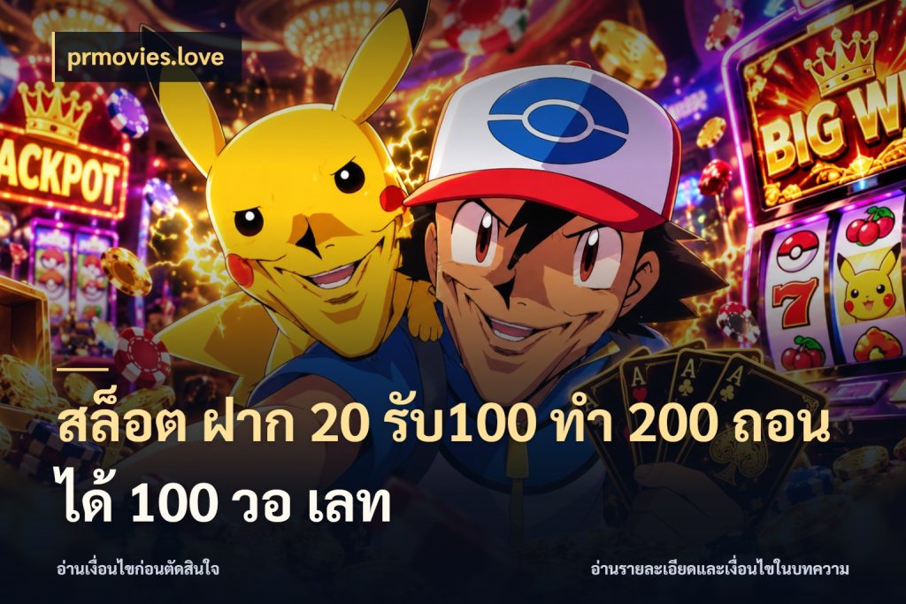 สล็อต ฝาก 20 รับ100 ทํา 200 ถอนได้ 100 วอ เลท เปิดมุมโปรให้เข้ากับเกมแนวโปรด กับ prmovies.love