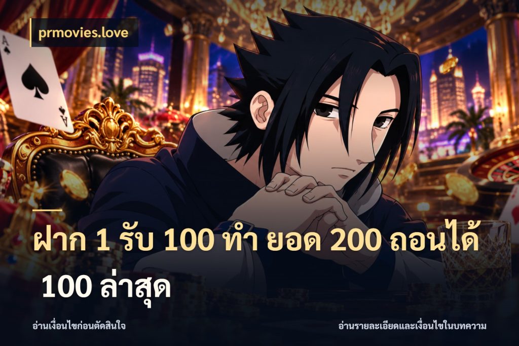 ฝาก 1 รับ 100 ทํา ยอด 200 ถอนได้ 100 ล่าสุด จุดเด่นของเครดิตที่คนชอบเกมอยากรู้ ในมุม prmovies.love