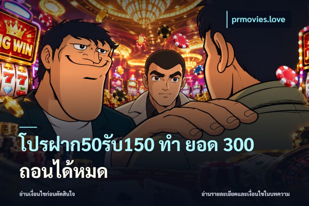 โปรฝาก50รับ150 ทํา ยอด 300 ถอนได้หมด