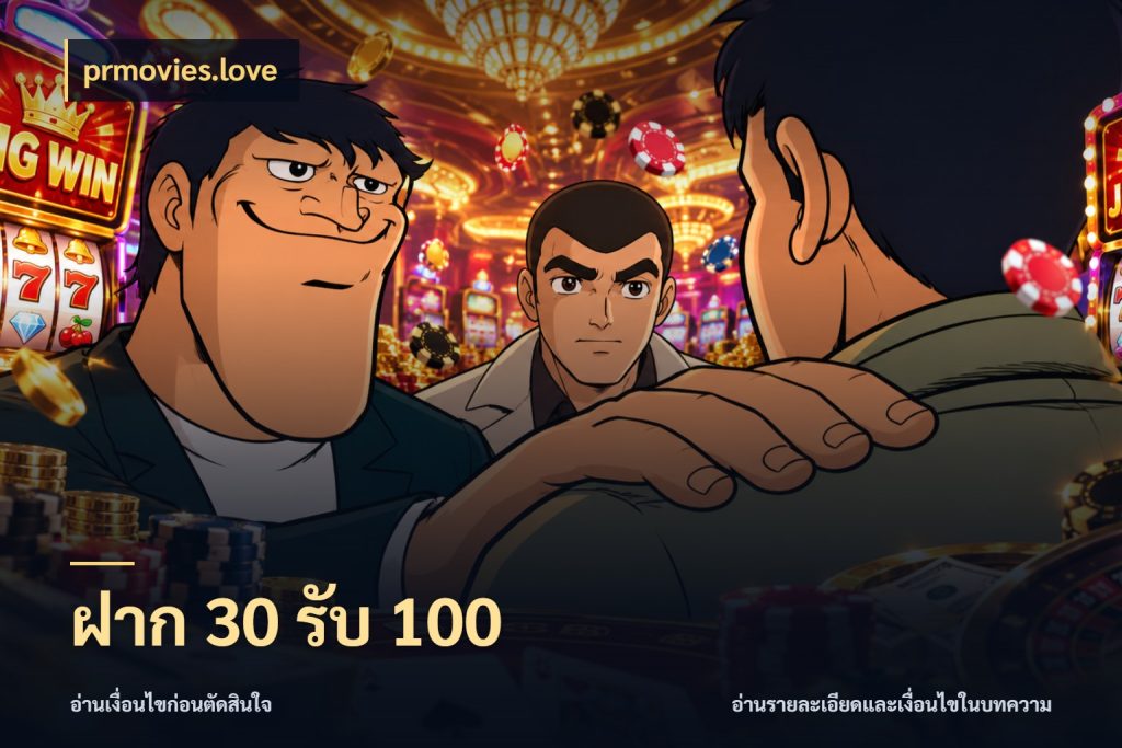 ฝาก 30 รับ 100 โปรกับเกมที่ชอบเลือกให้ตรงสไตล์ กับ prmovies.love