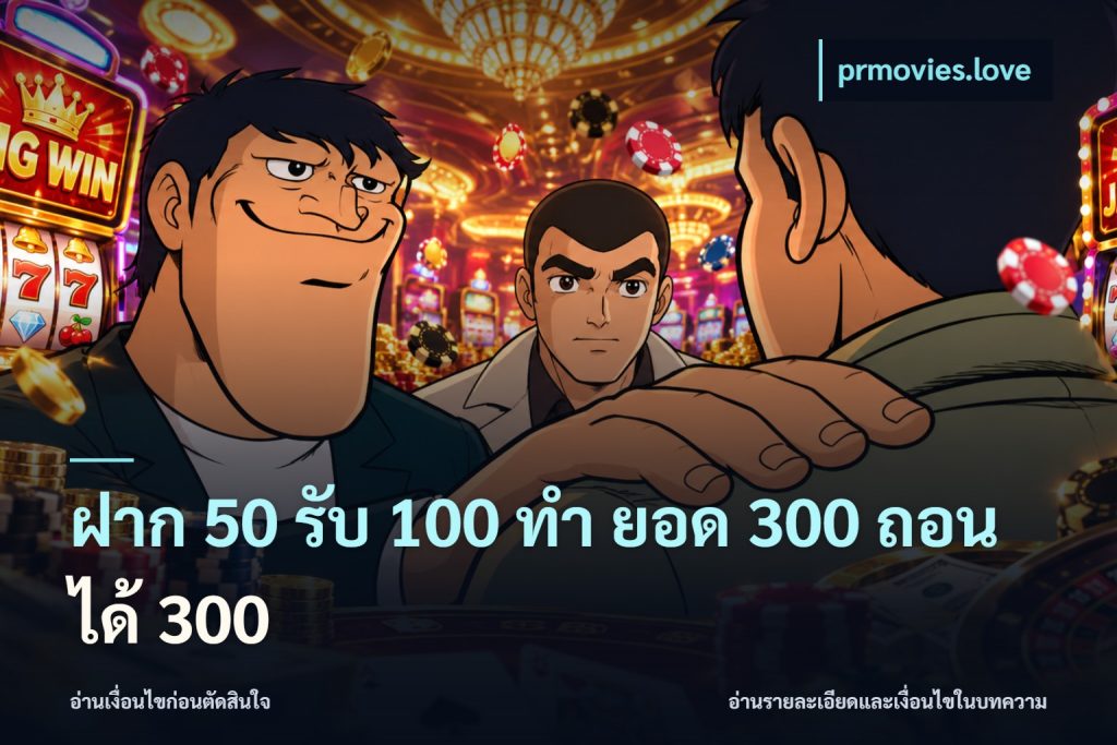 ฝาก 50 รับ 100 ทํา ยอด 300 ถอนได้ 300