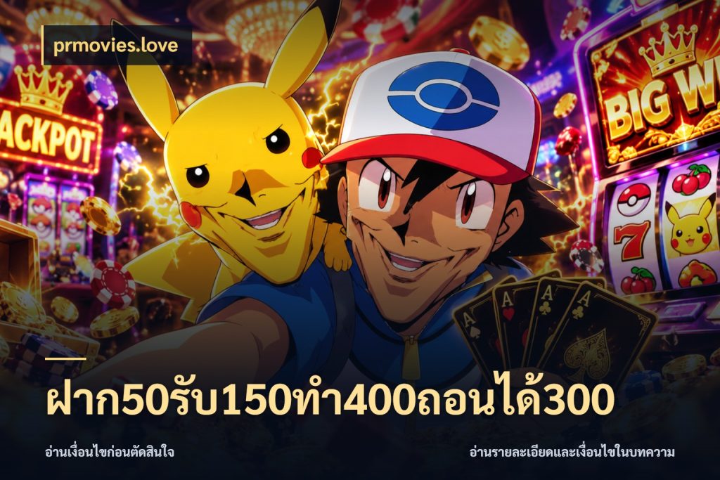 ฝาก50รับ150ทํา400ถอนได้300 prmovies.love จับคู่โบนัสกับสไตล์เกมที่ชอบ