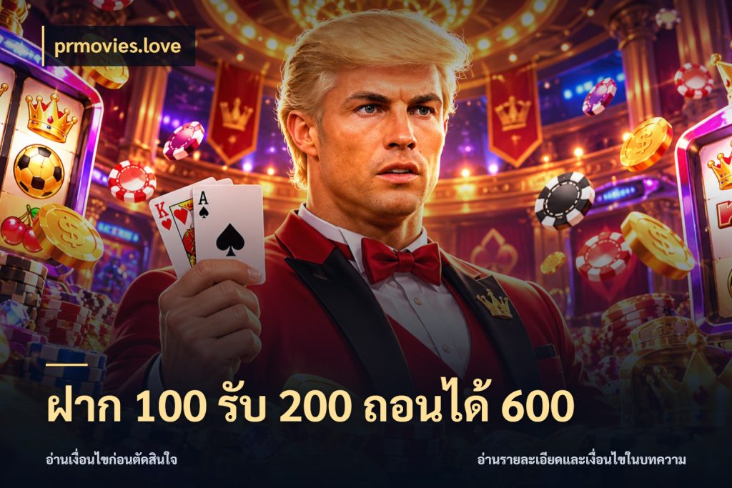 ฝาก 100 รับ 200 ถอนได้ 600 prmovies.love เปิดมุมโปรให้เข้ากับเกมแนวโปรด