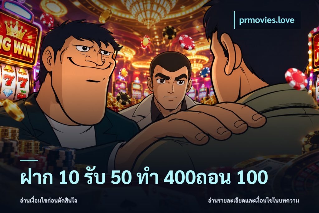 ฝาก 10 รับ 50 ทํา 400ถอน 100