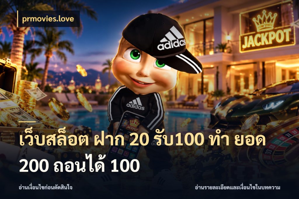 เว็บสล็อต ฝาก 20 รับ100 ทํา ยอด 200 ถอนได้ 100 จับคู่โบนัสกับสไตล์เกมที่ชอบ สไตล์ prmovies.love