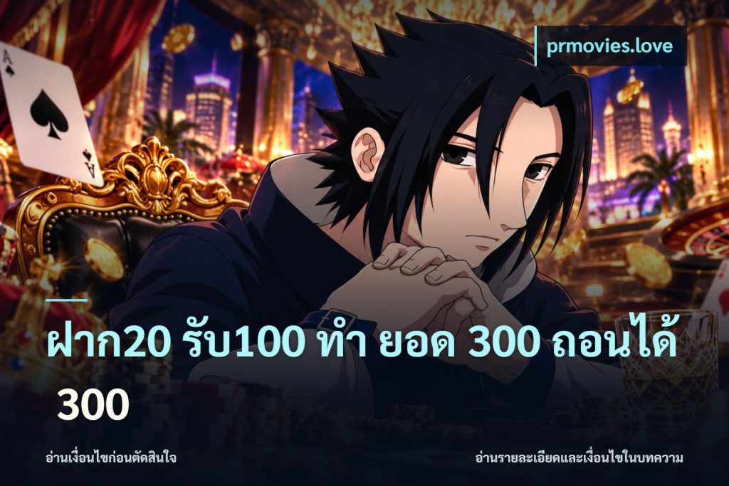 ฝาก20 รับ100 ทํา ยอด 300 ถอนได้ 300