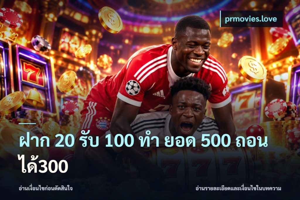 ฝาก 20 รับ 100 ทํา ยอด 500 ถอนได้300