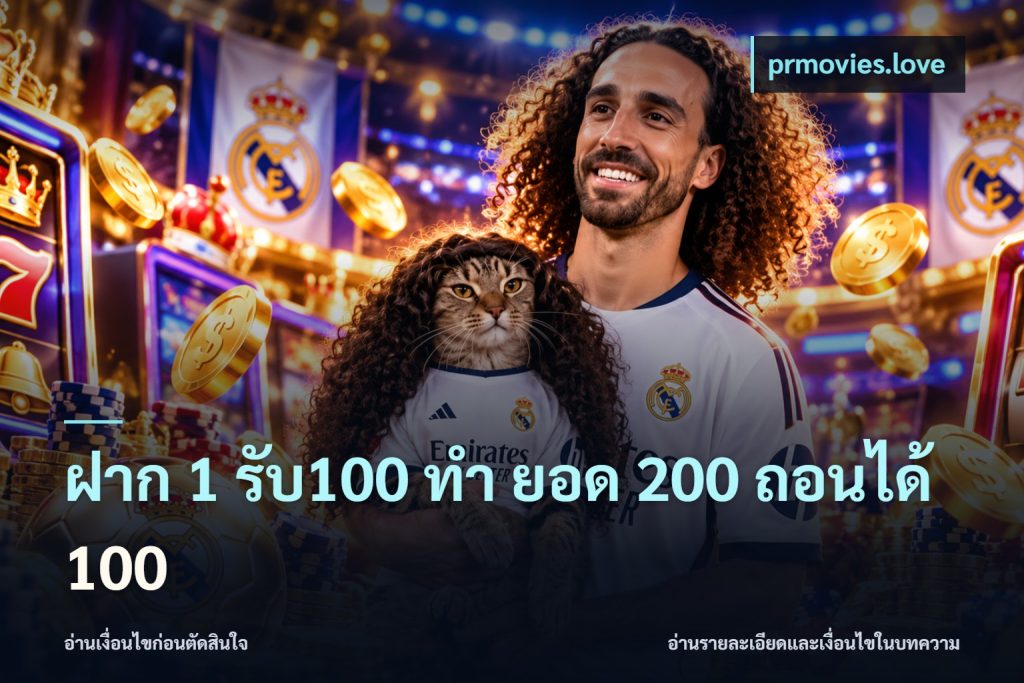 ฝาก 1 รับ100 ทํา ยอด 200 ถอนได้ 100