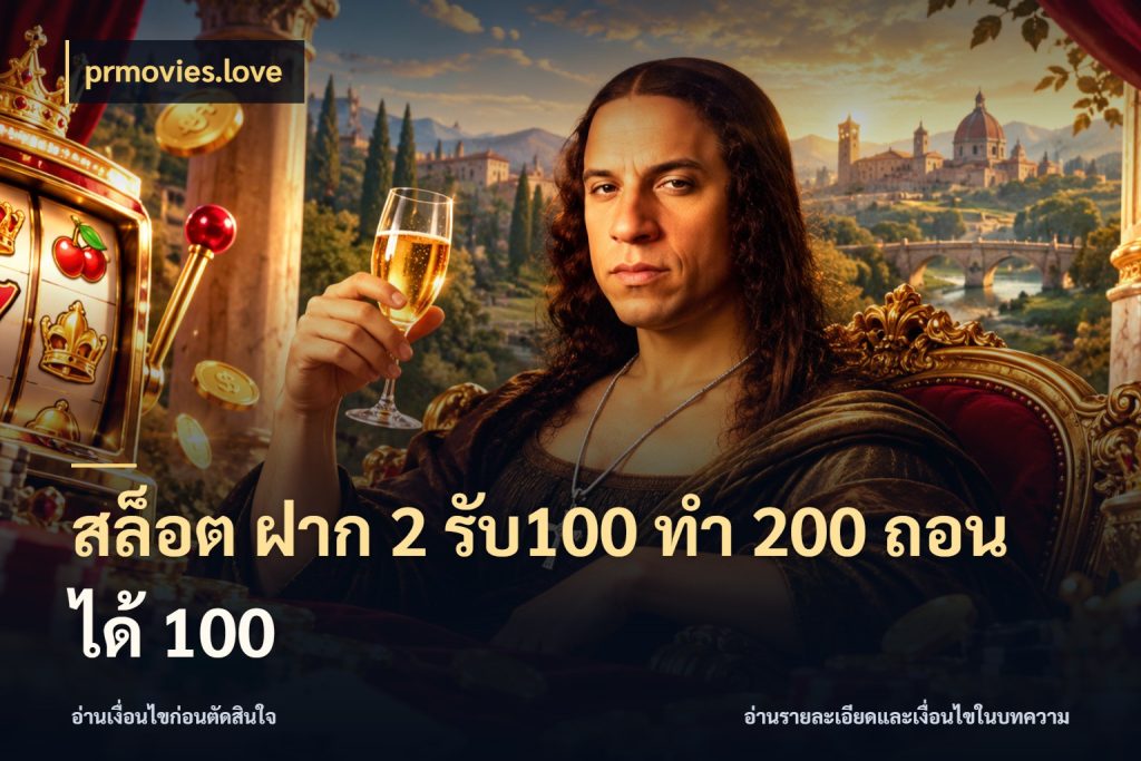 สล็อต ฝาก 2 รับ100 ทํา 200 ถอนได้ 100 เครดิตกับรูปแบบโปรที่ตรงใจ ในมุม prmovies.love