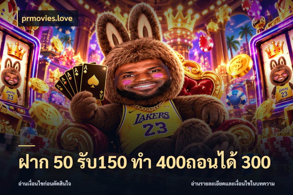 ฝาก 50 รับ150 ทํา 400ถอนได้ 300 prmovies.love รูปแบบโบนัสกับสิทธิ์ของสายเกม